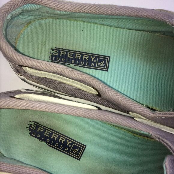 Sperry Top Siders Bahama with Gray Herringbone Cotton Canvas for Wormen - Picture 8 of 10